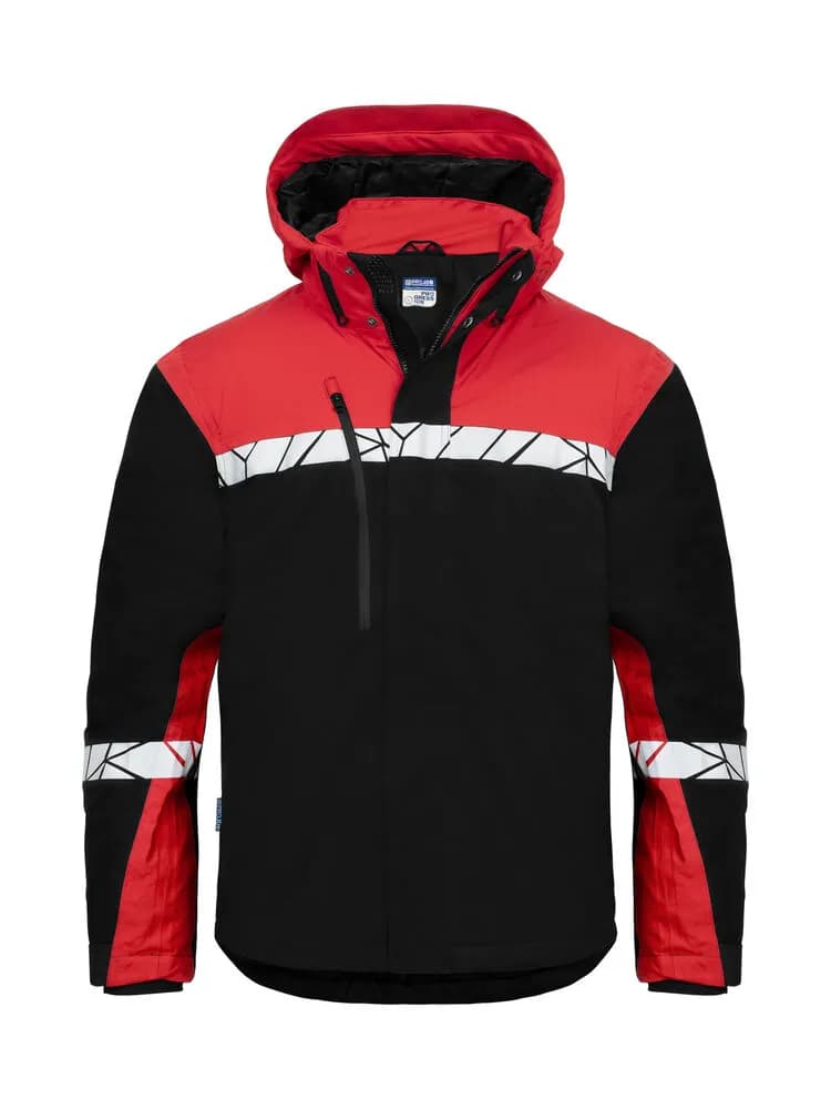 7415 WATTIERTE FUNKTIONSJACKE - Schwarz/rot
