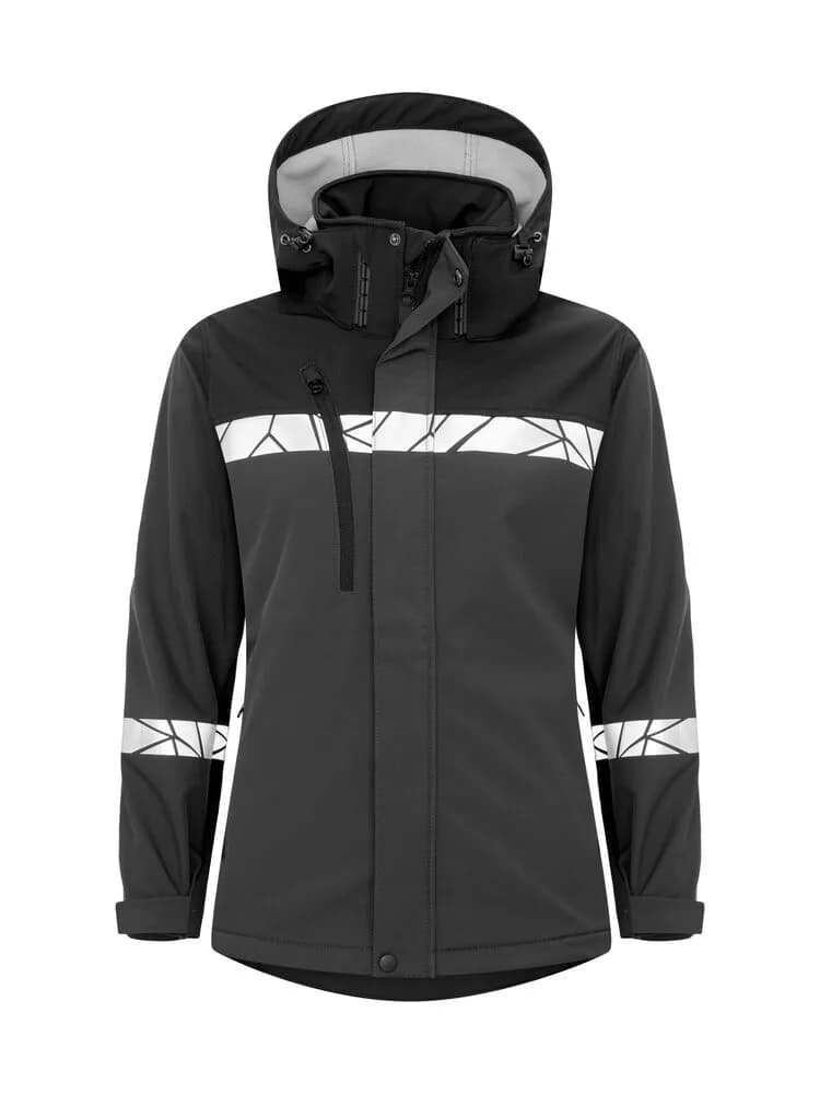 7417 DAMEN SOFTSHELL JACKE - Grau/schwarz