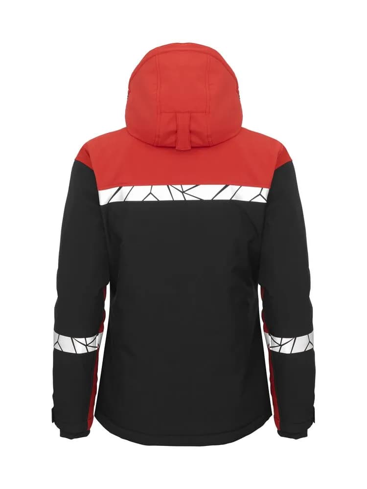 7417 DAMEN SOFTSHELL JACKE - Schwarz/rot