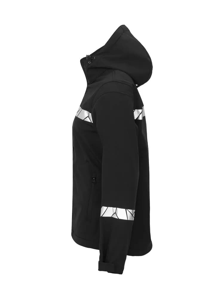 7417 DAMEN SOFTSHELL JACKE - Schwarz/Schwarz