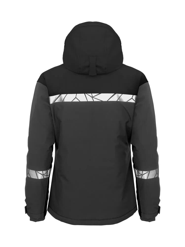 7418 WATTIERTE SOFTSHELL JACKE DAMEN - Grau/schwarz