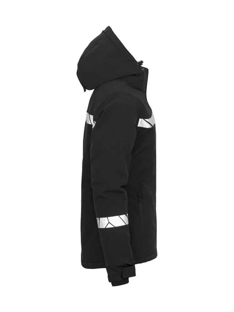 7418 WATTIERTE SOFTSHELL JACKE DAMEN - Schwarz/Schwarz