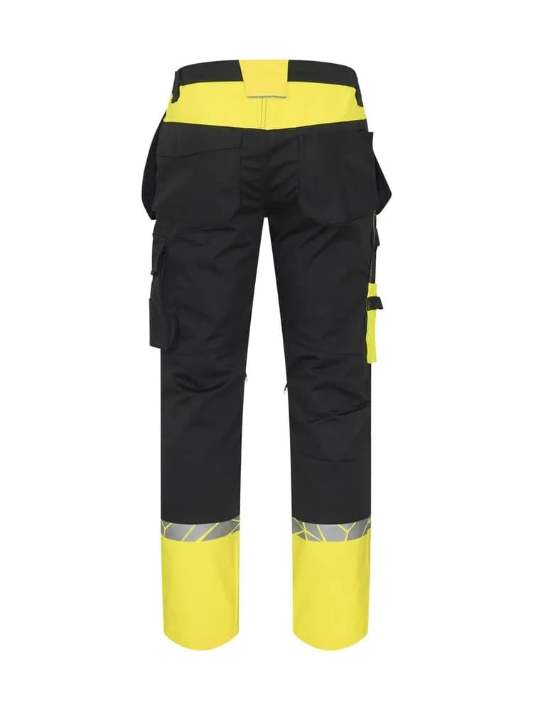 7509 ARBEITSHOSE (Taschen für Knieschutzer + hoher Schutz) - Schwarz/gelb