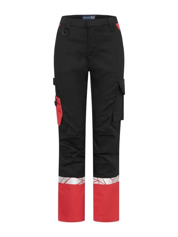 7511 DAMEN SERVICE HOSE - Schwarz/rot
