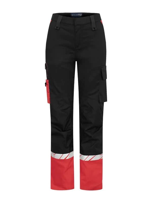7512 DAMEN ARBEITSHOSE DAMEN - Schwarz/rot