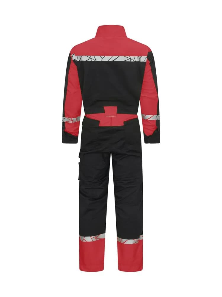 7601 OVERALL 9910-HOCHTSICHTBAR - Schwarz/rot