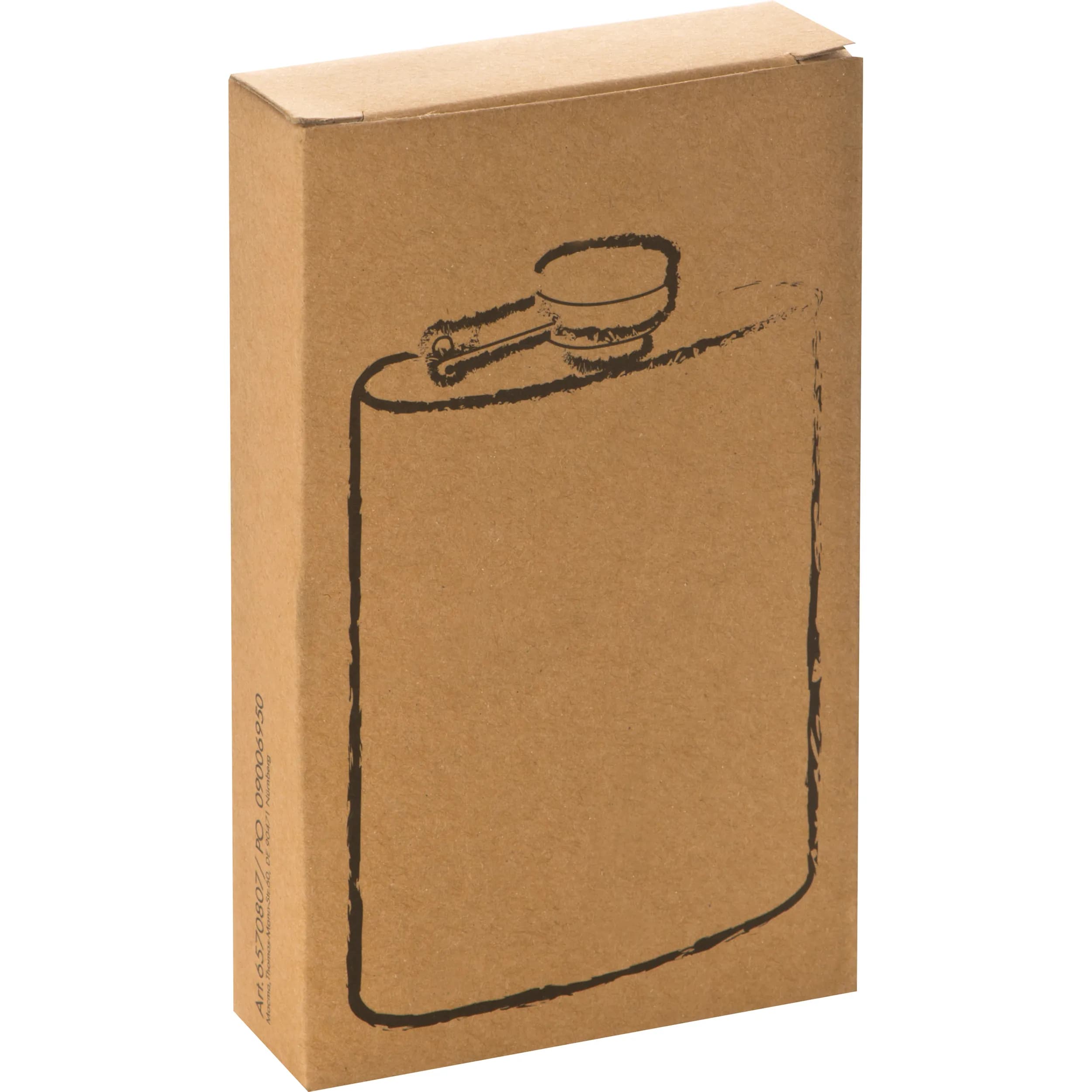 Flachmann aus Edelstahl, 104ml PERCY - grau