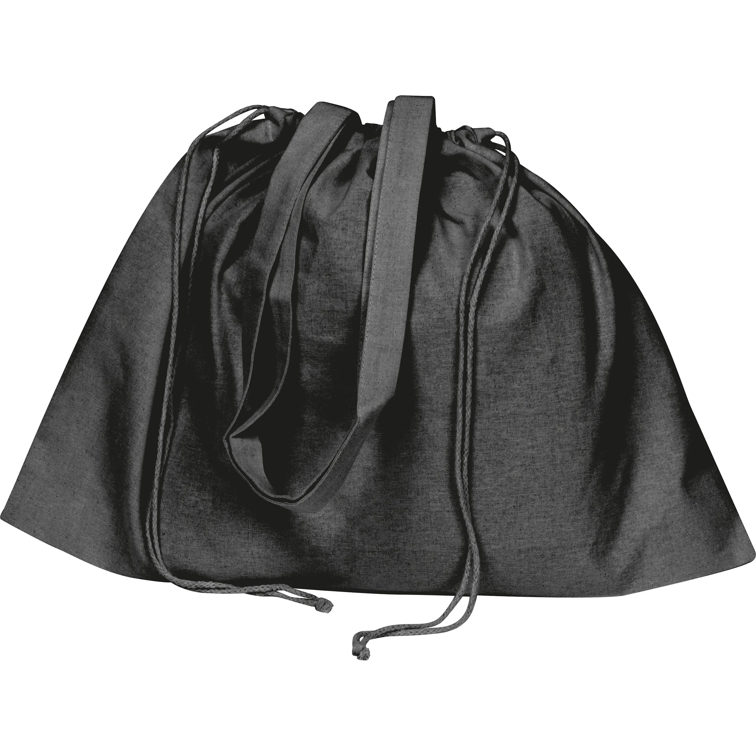 Bio Baumwolltasche mit Verschluss VIOLETA - schwarz