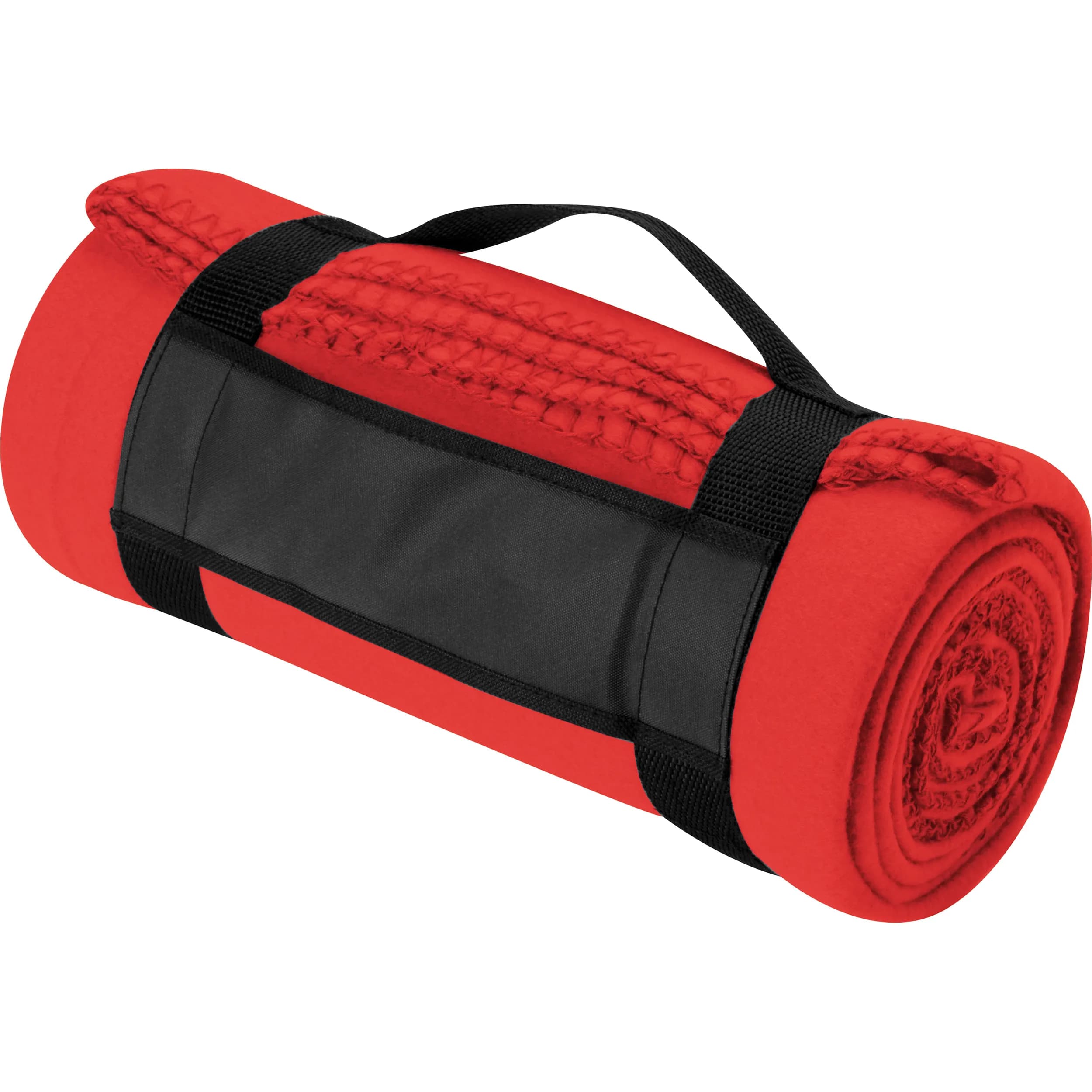 Fleecedecke mit Tragebanderole GIANFRANCO - rot