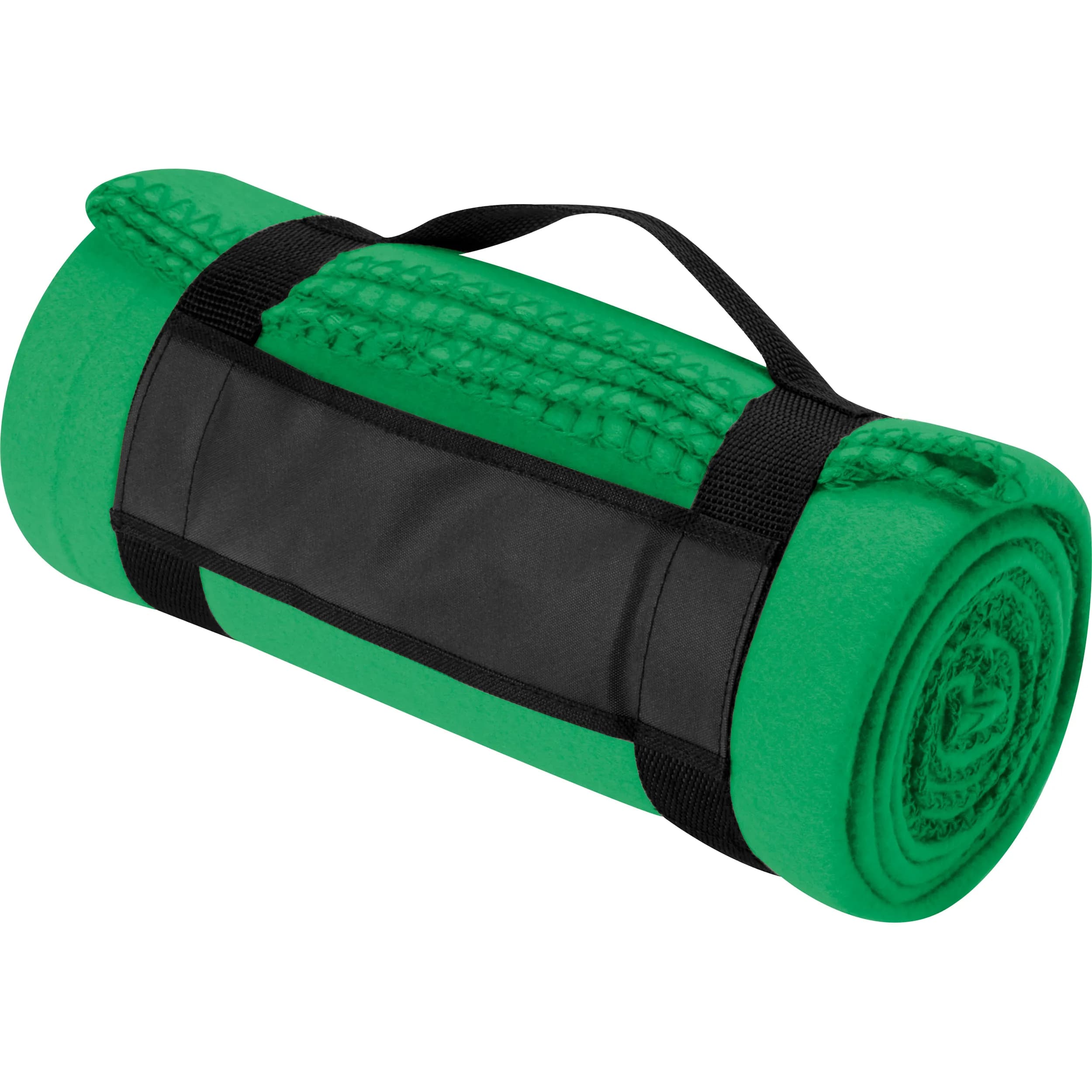 Fleecedecke mit Tragebanderole GIANFRANCO - grün