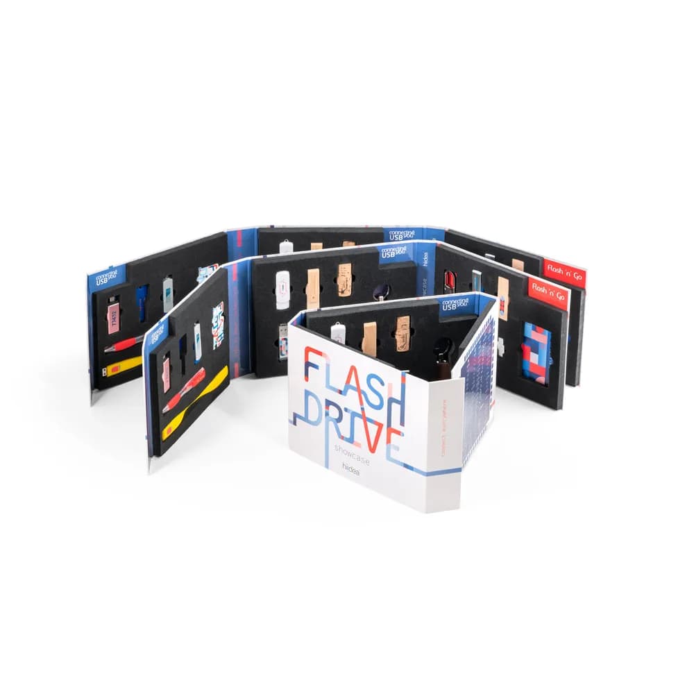 Muster-Set bedruckte USB-Sticks - FLASH DRIVE SHOWCASE - Gemischt