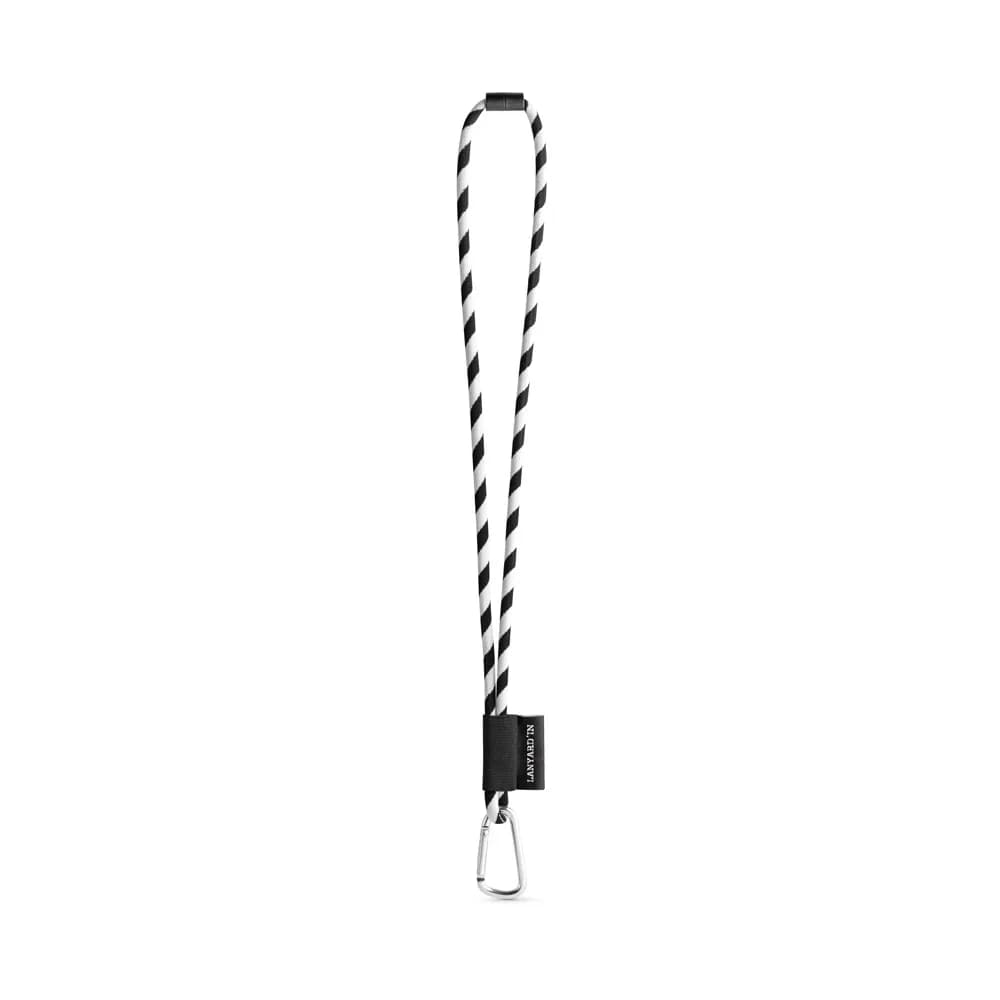 SET Lanyard Tube Long (Ø 7 mm) mit 55 mm D-förmigem Karabiner und Ø 7 mm Sicherheitsverschluss - 75089 - Schwarz