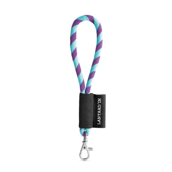 SET Lanyard TUBE Short (Ø 7 mm) mit 9 mm Schnapperkarabiner - 75090 - Lila