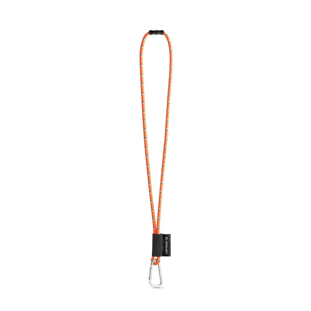 SET Lanyard NAUTIC Long (Ø 7 mm) mit 55 mm D-förmigem Karabiner und Ø 7 mm Sicherheitsverschluss - 75091 - Orange Hexachrome