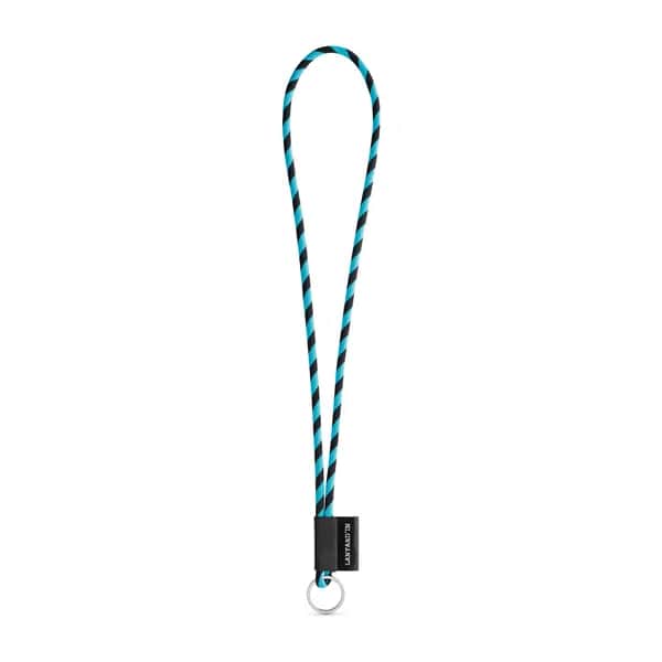 SET Lanyard TUBE Lang (Ø 7 mm) mit Ring Ø 32 mm - 75093 - 353 - Schwarz