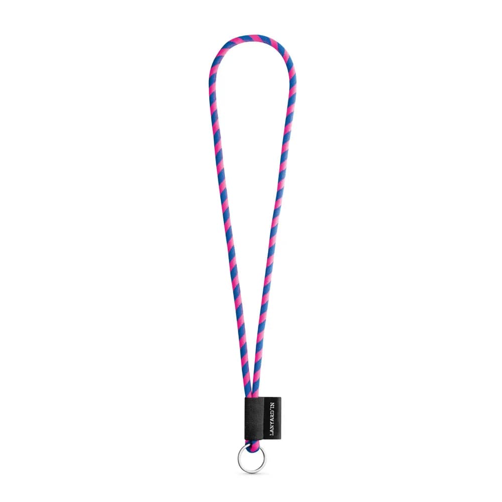 SET Lanyard TUBE Lang (Ø 7 mm) mit Ring Ø 32 mm - 75093 - Rosa Hexachrome