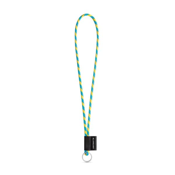 SET Lanyard TUBE Lang (Ø 7 mm) mit Ring Ø 32 mm - 75093 - Gelb