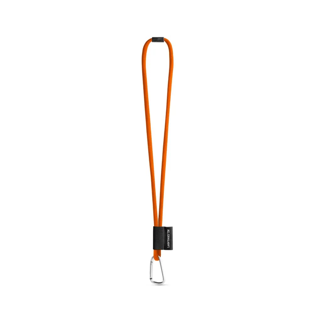 SET Lanyard Tube Long (Ø 7 mm) mit 55 mm D-förmigem Karabiner und Ø 7 mm Sicherheitsverschluss - Orange Hexachrome