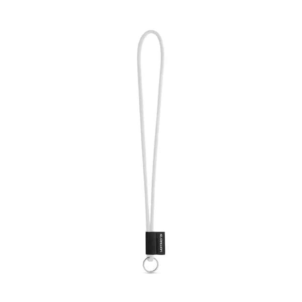SET Lanyard TUBE Lang (Ø 7 mm) mit Ring Ø 32 mm - 301 - Weiß