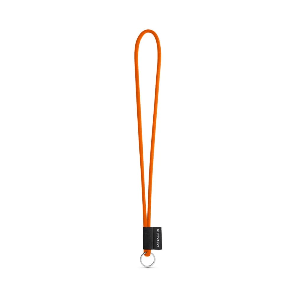 SET Lanyard TUBE Lang (Ø 7 mm) mit Ring Ø 32 mm - Orange Hexachrome