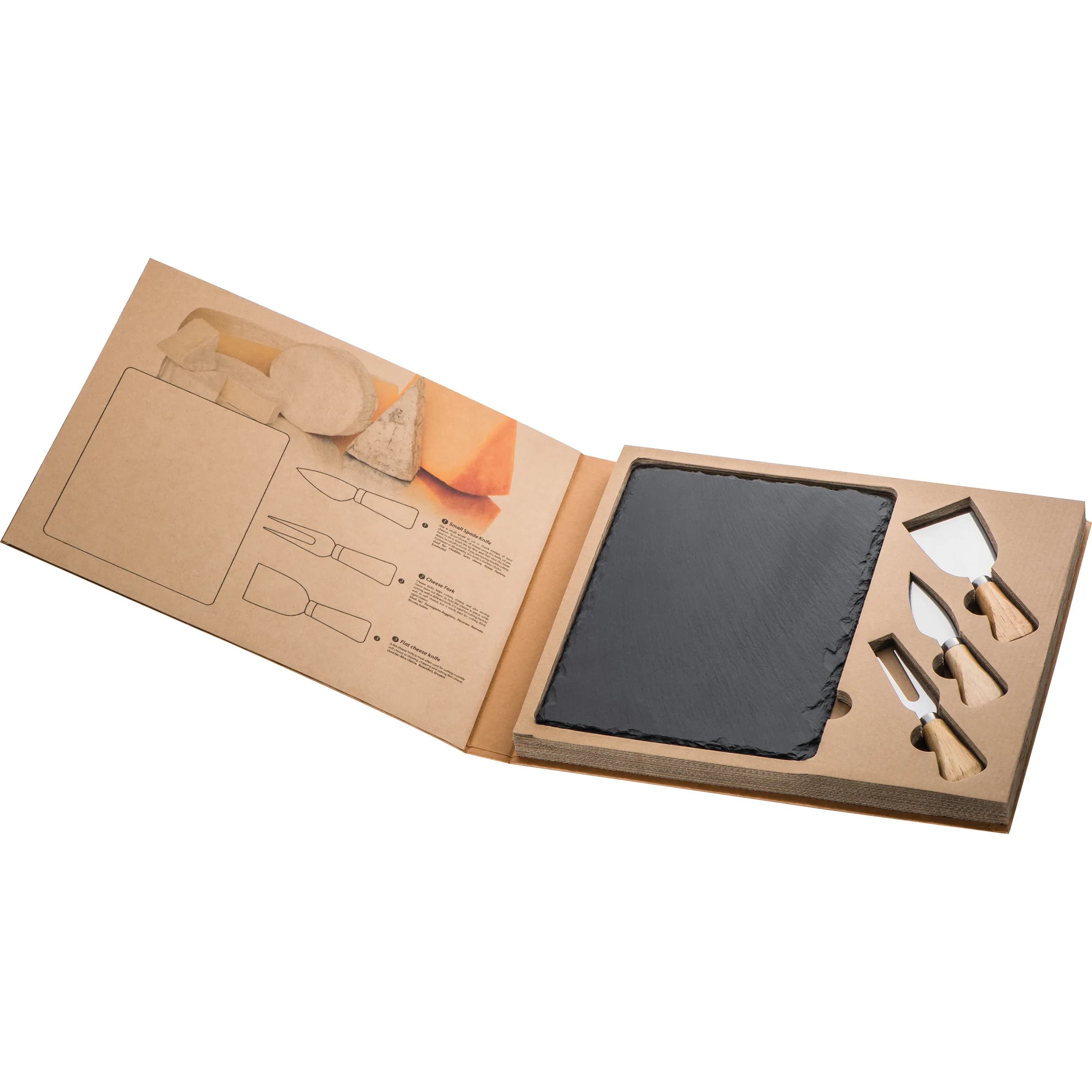 Set aus Schieferplatte und Käsebesteck VIOLA - anthrazit