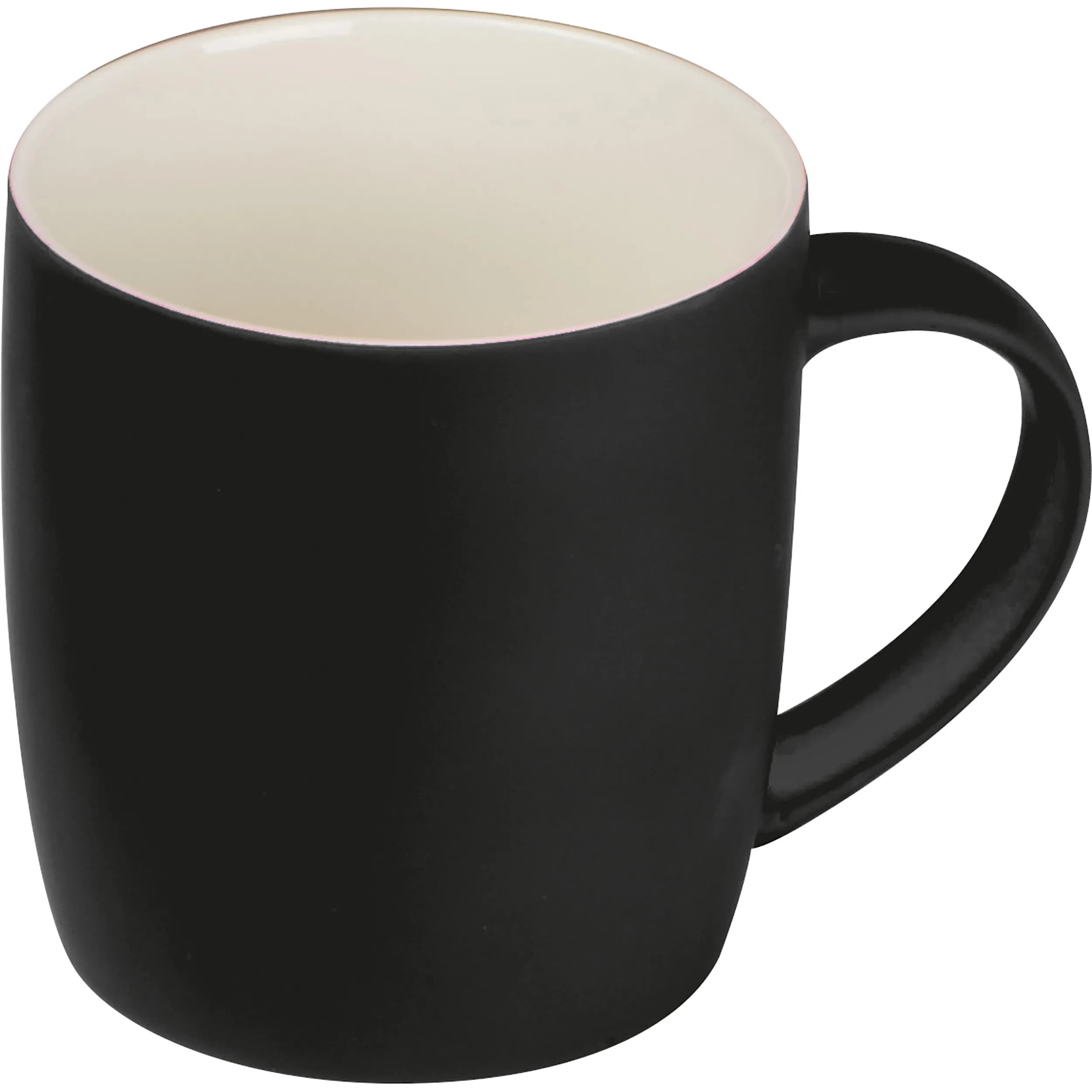 Tasse aus Porzellan, außen gummiert, 300ml ULF - schwarz