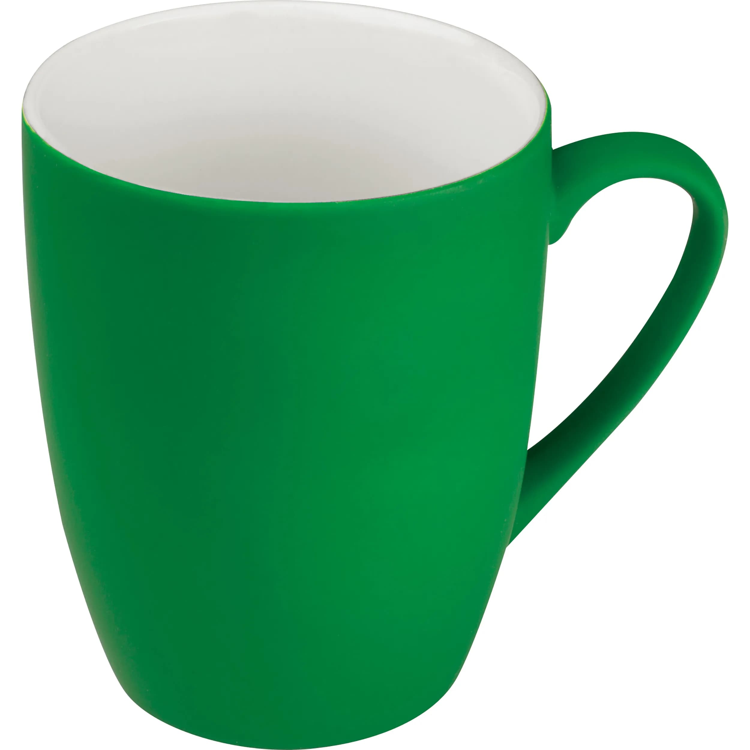 Tasse aus Porzellan, außen gummiert, 300ml JUDYTA - grün