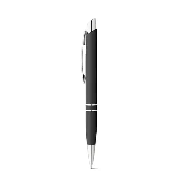 Aluminium-Kugelschreiber mit Clip - MARIETA SOFT - Schwarz
