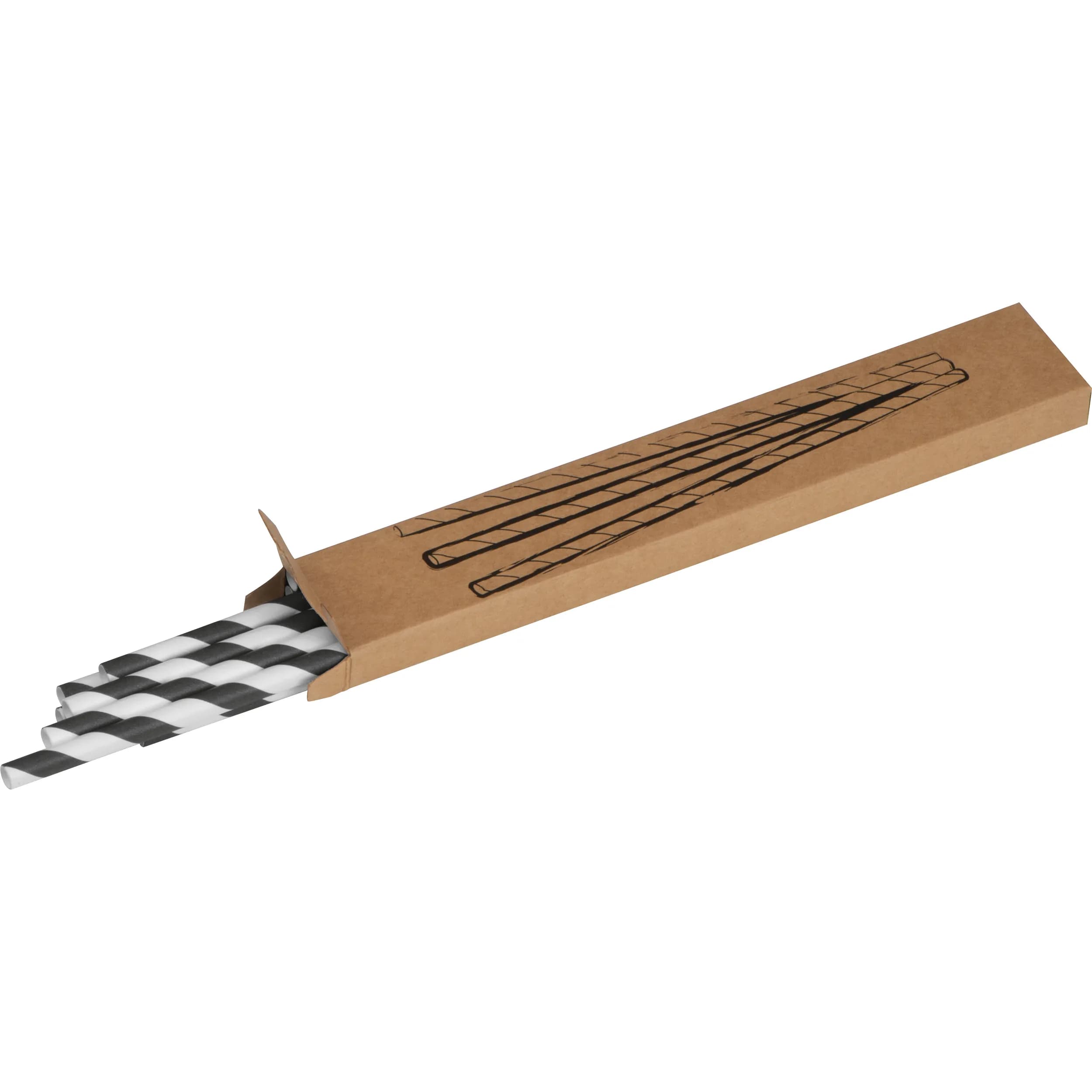 Trinkhalme 10 Stück LINA - schwarz