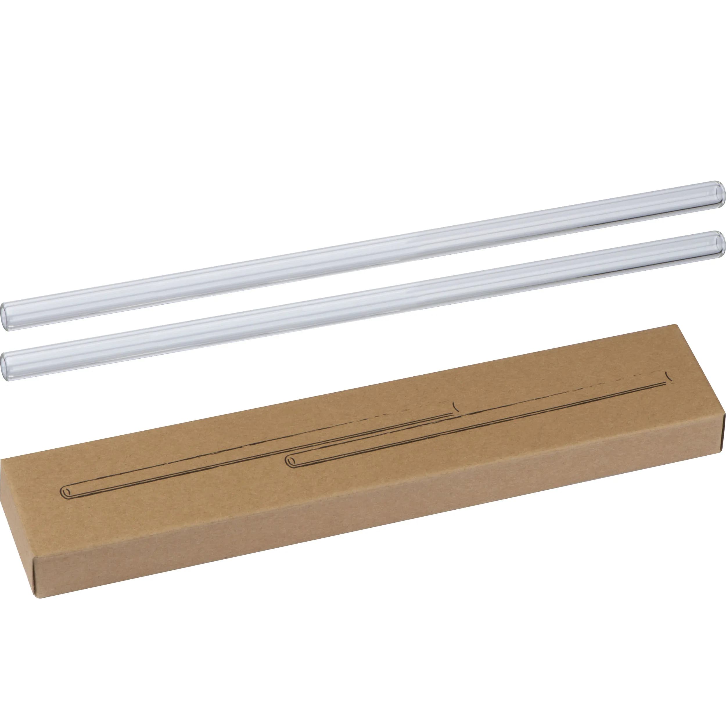 Set aus zwei Glas Trinkhalmen MARCELINA - transparent