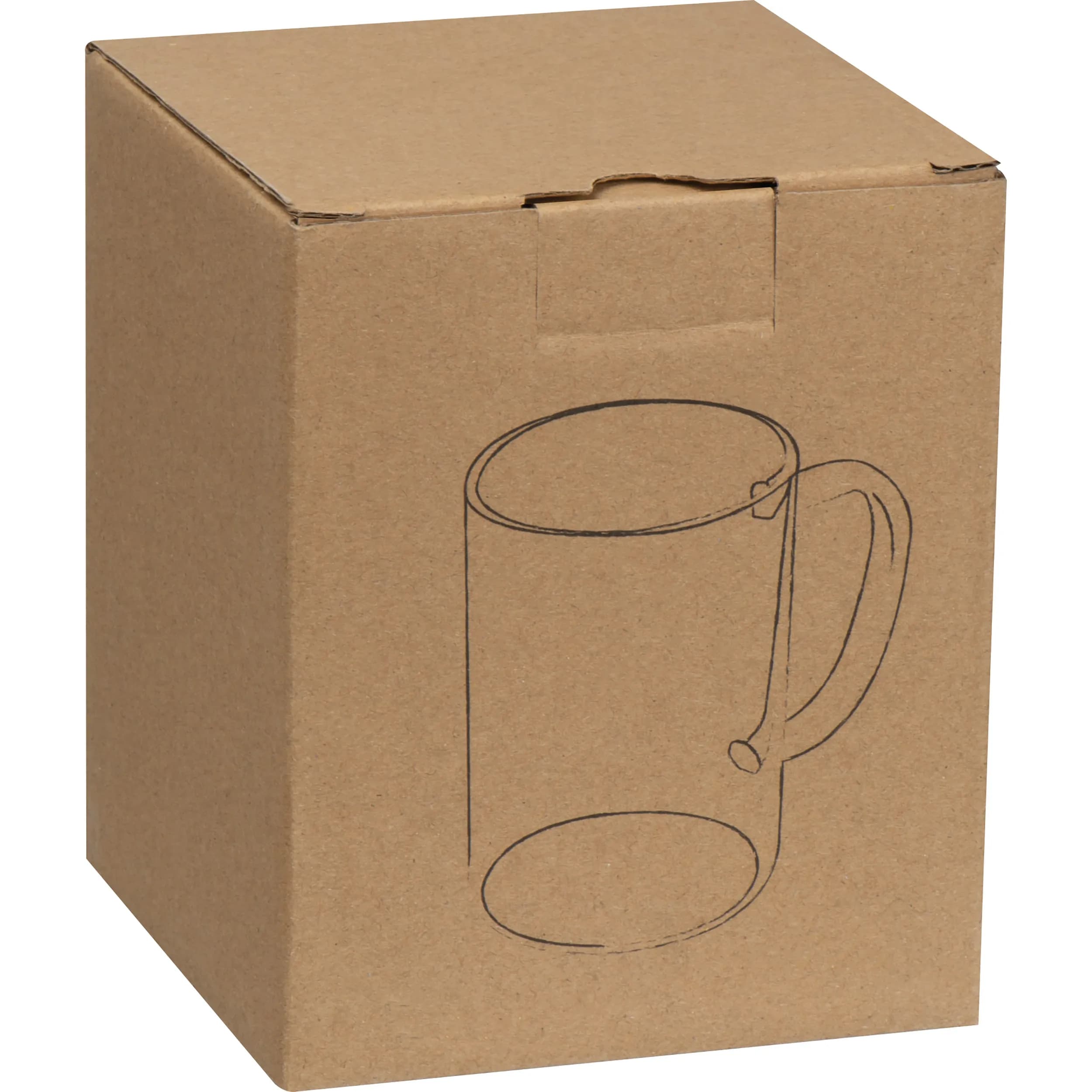 Glastasse mit farbigem Henkel, 250ml EDDA - schwarz