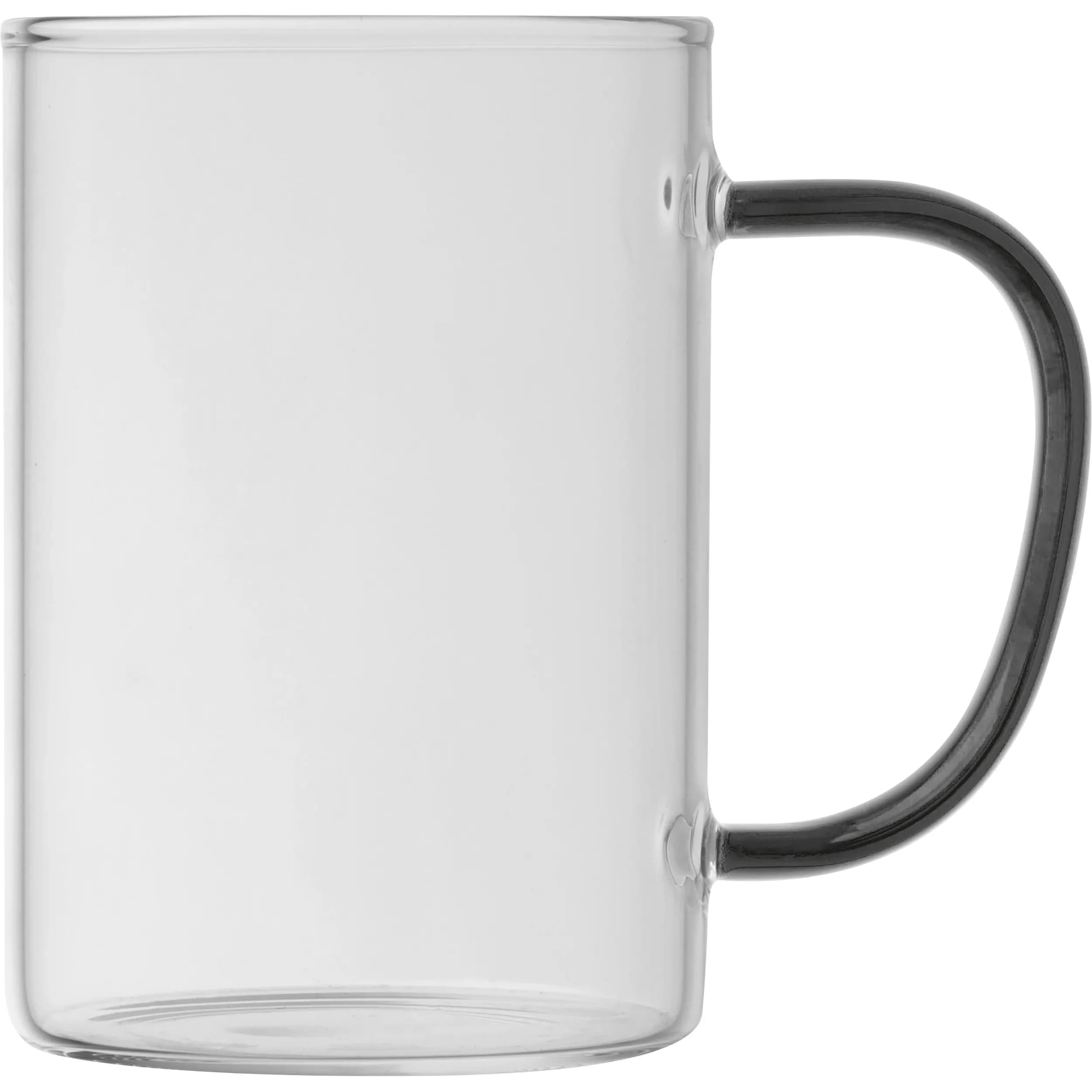 Glastasse mit farbigem Henkel, 250ml EDDA - schwarz