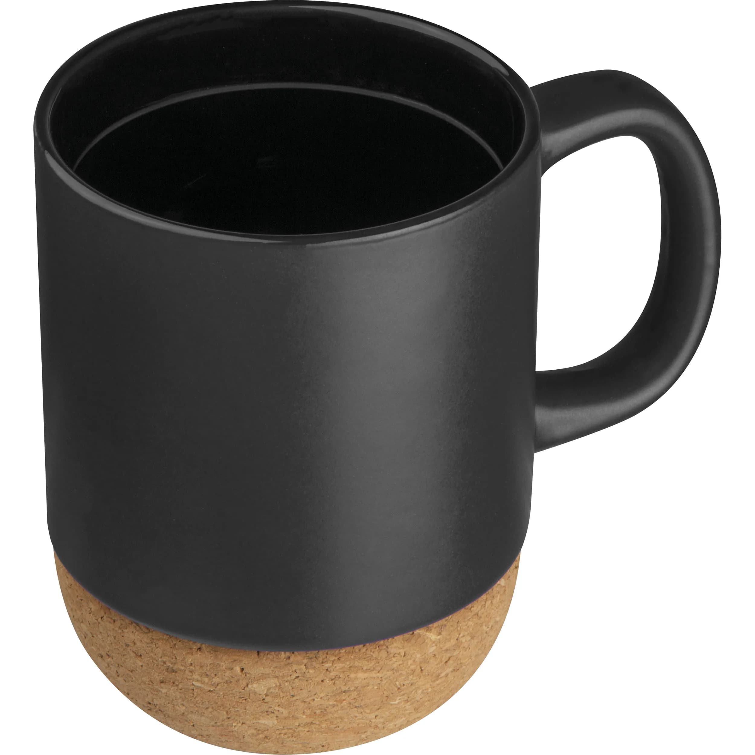 Tasse mit Korkbasis, 350ml THEODOR - schwarz