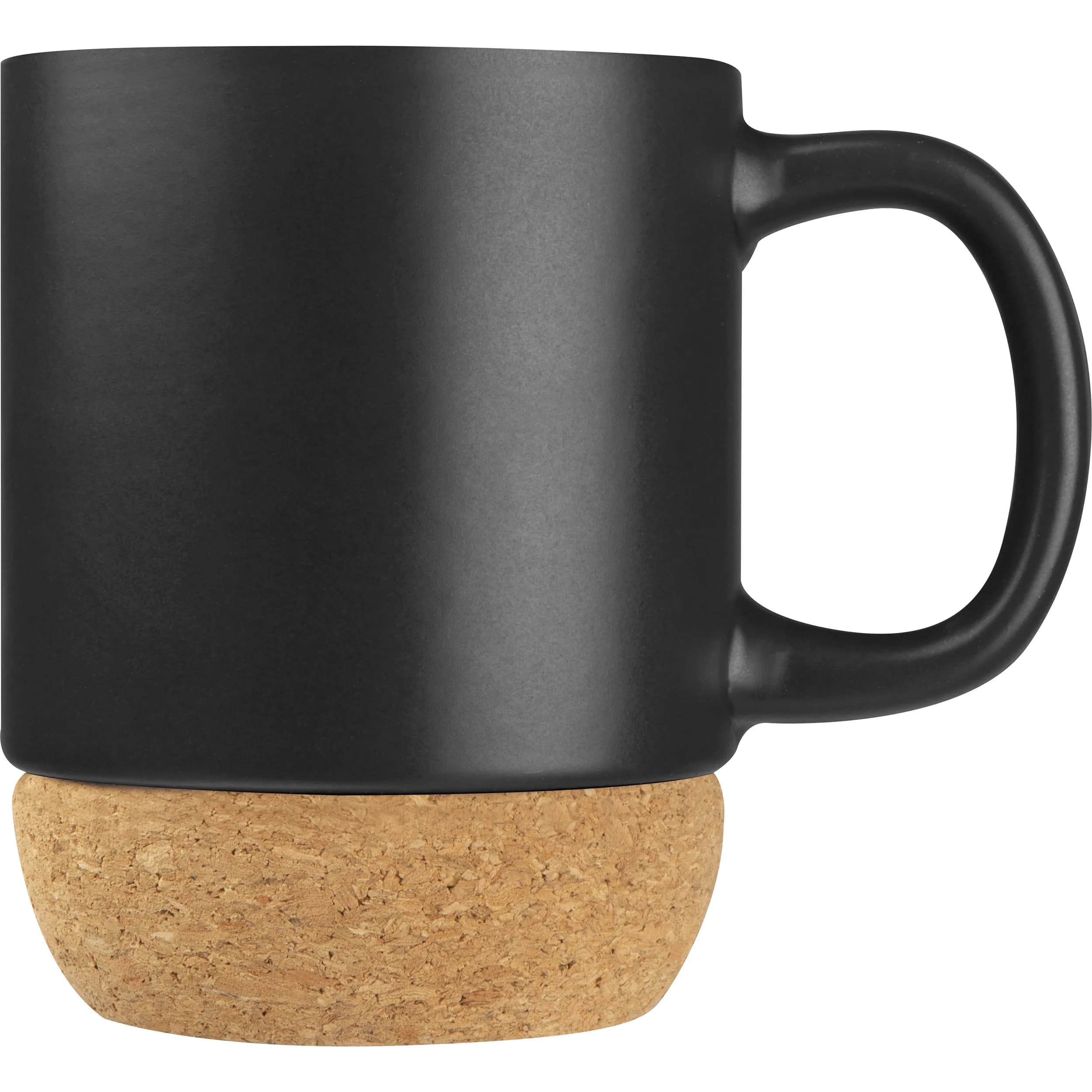 Tasse mit Korkbasis, 350ml THEODOR - schwarz
