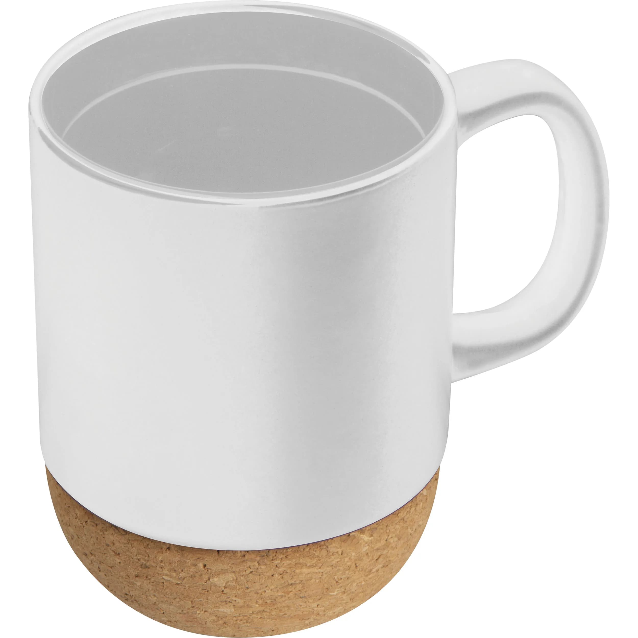 Tasse mit Korkbasis, 350ml THEODOR - weiss