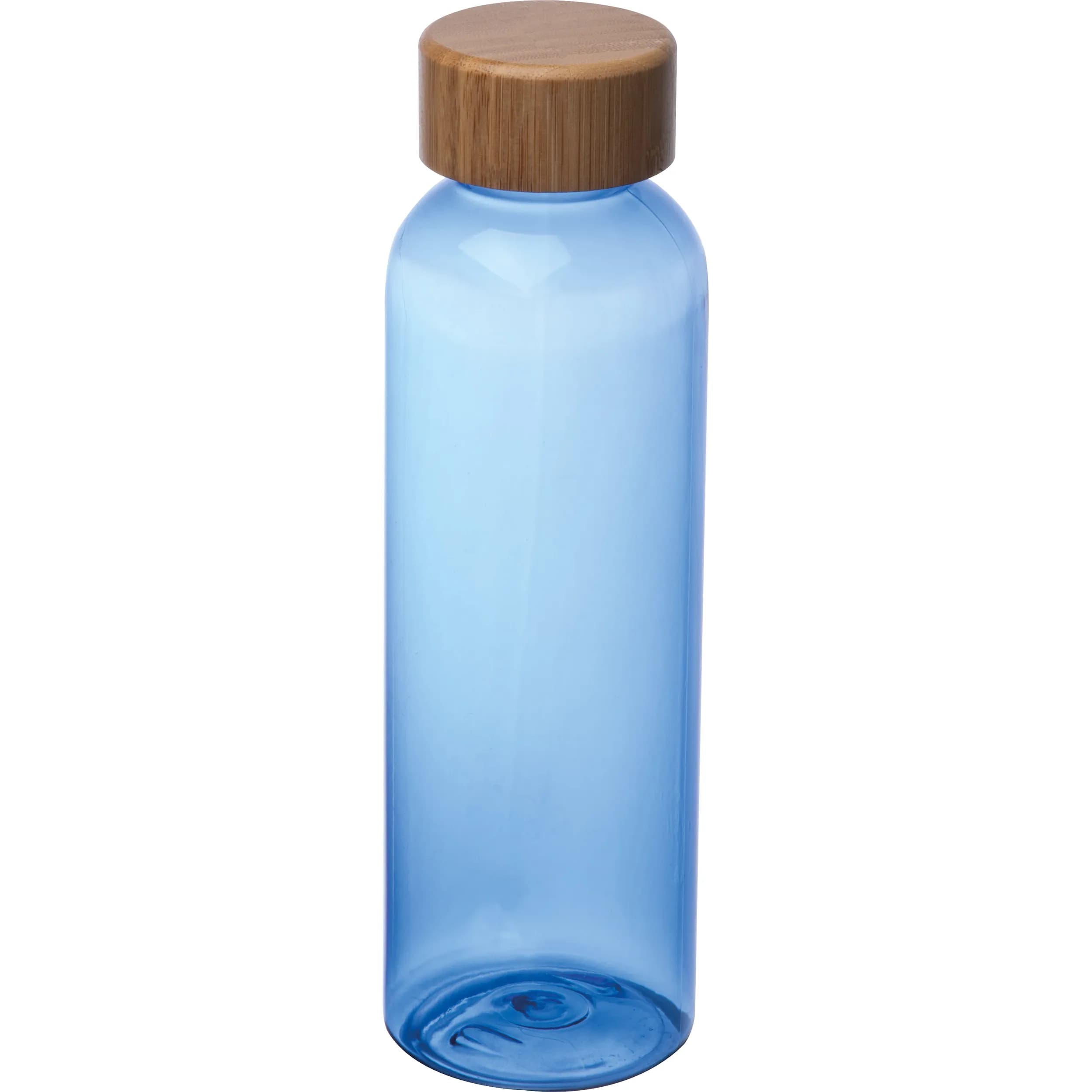 Trinkflasche aus PET mit Bambusdeckel, 500ml SAMBOR - blau
