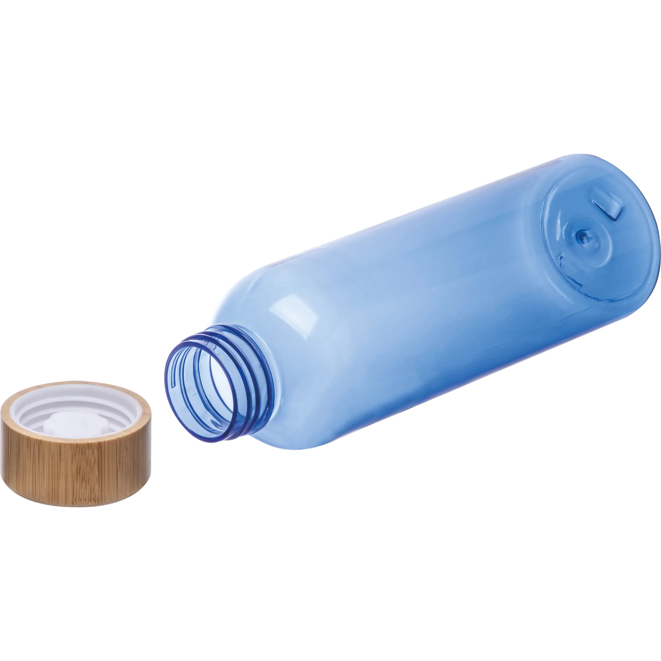 Trinkflasche aus PET mit Bambusdeckel, 500ml SAMBOR - blau