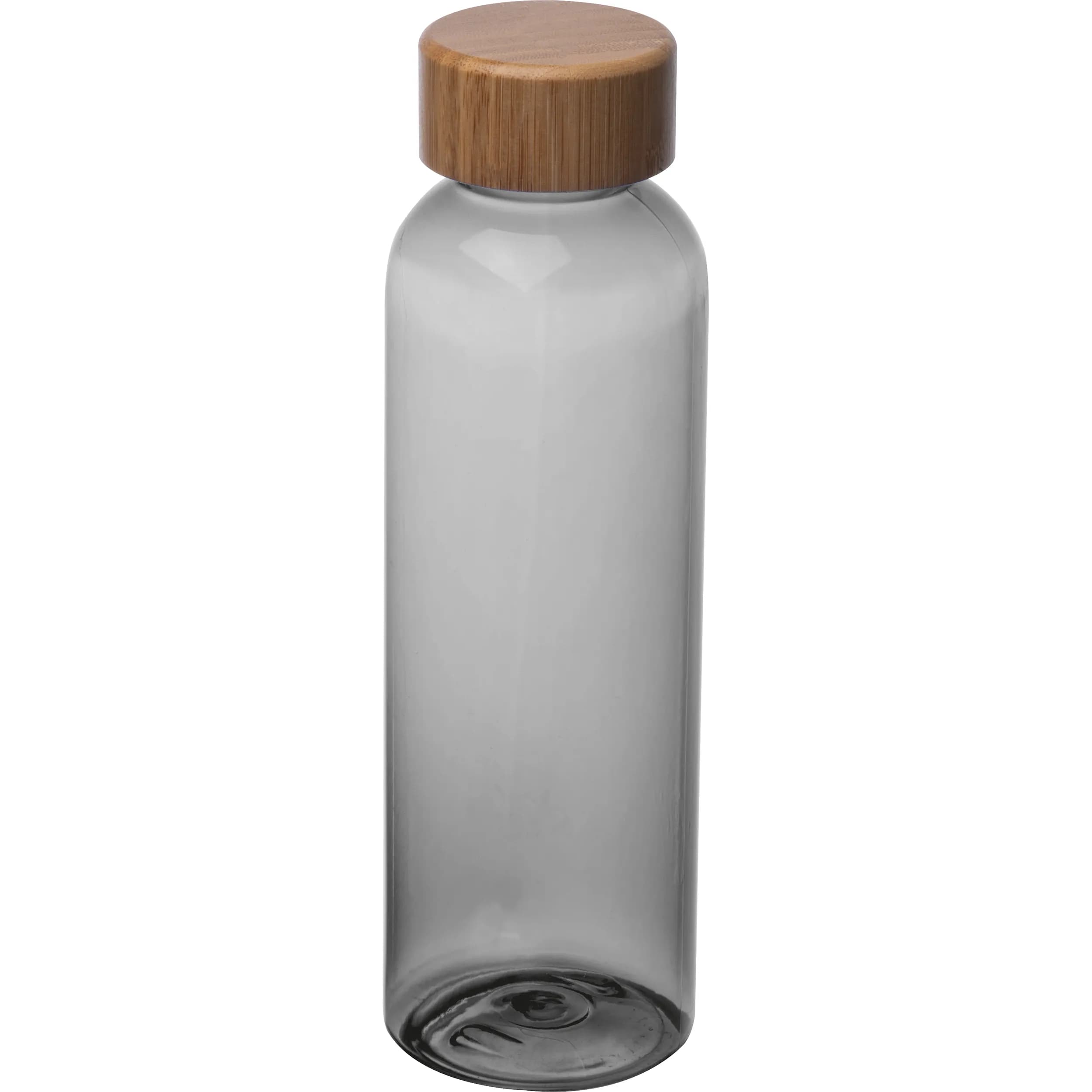 Trinkflasche aus PET mit Bambusdeckel, 500ml SAMBOR - anthrazit