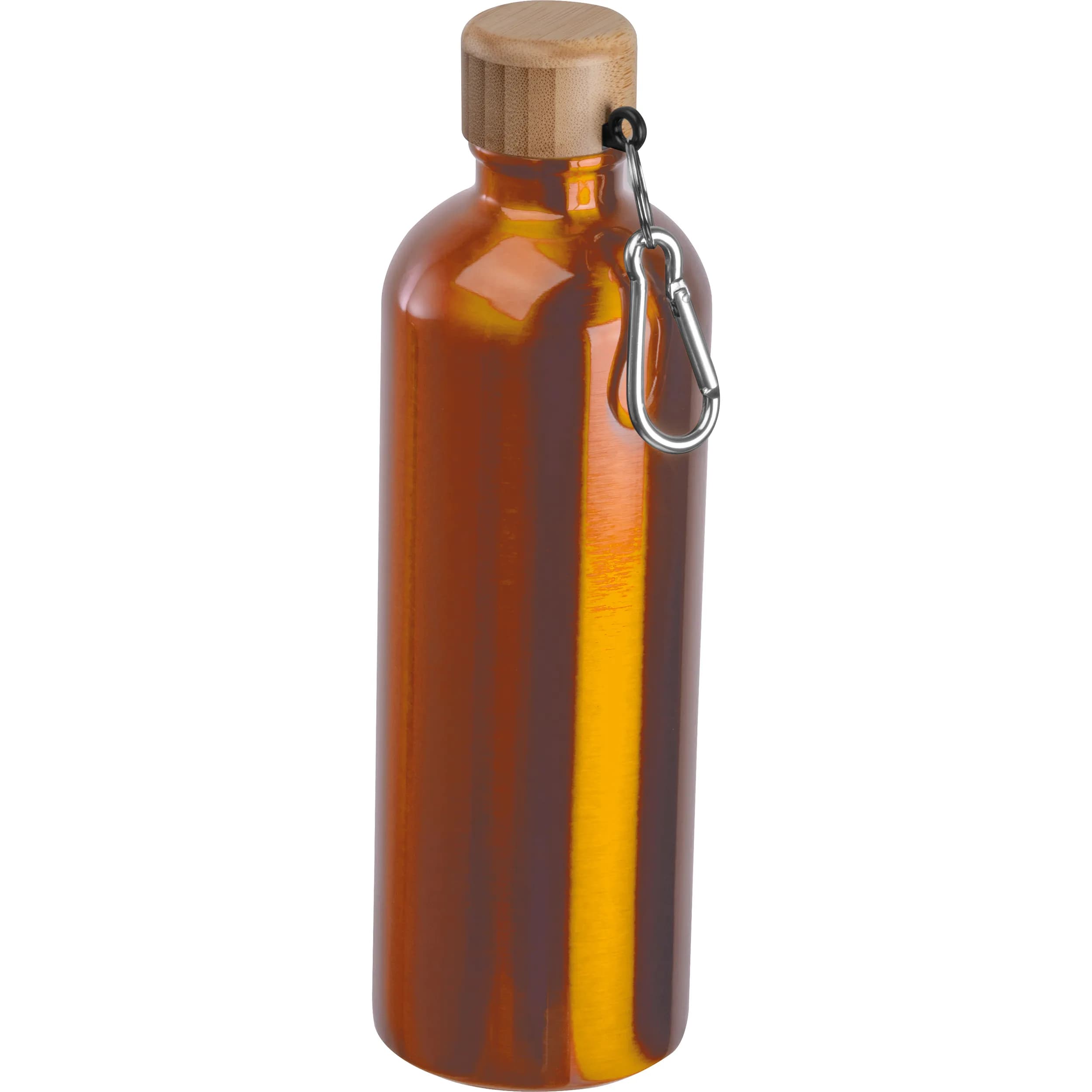 Edelstahltrinkflasche mit Karabiner, 750ml RUTH - orange