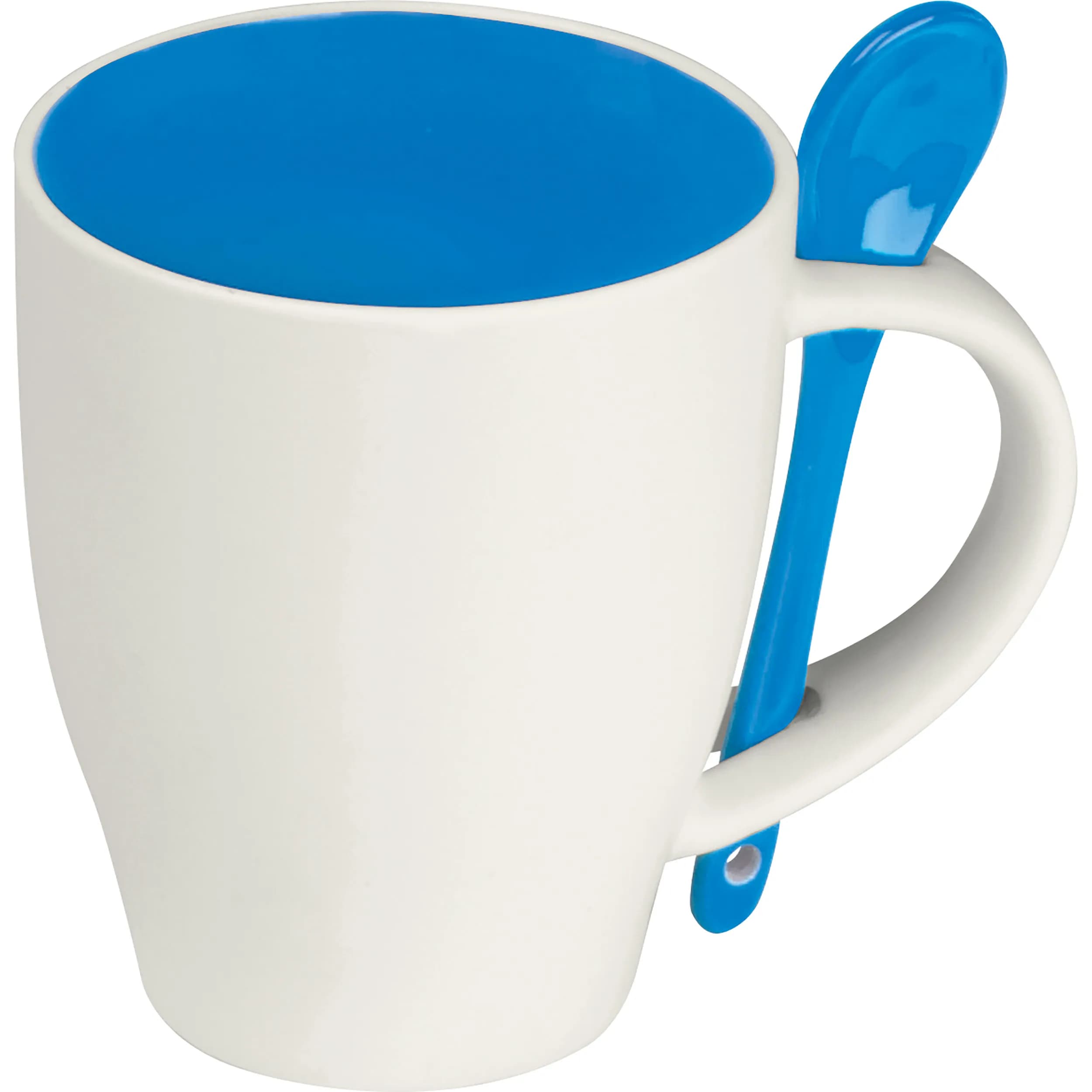 Tasse aus Porzellan mit Löffel, 250ml ARMANDO - blau