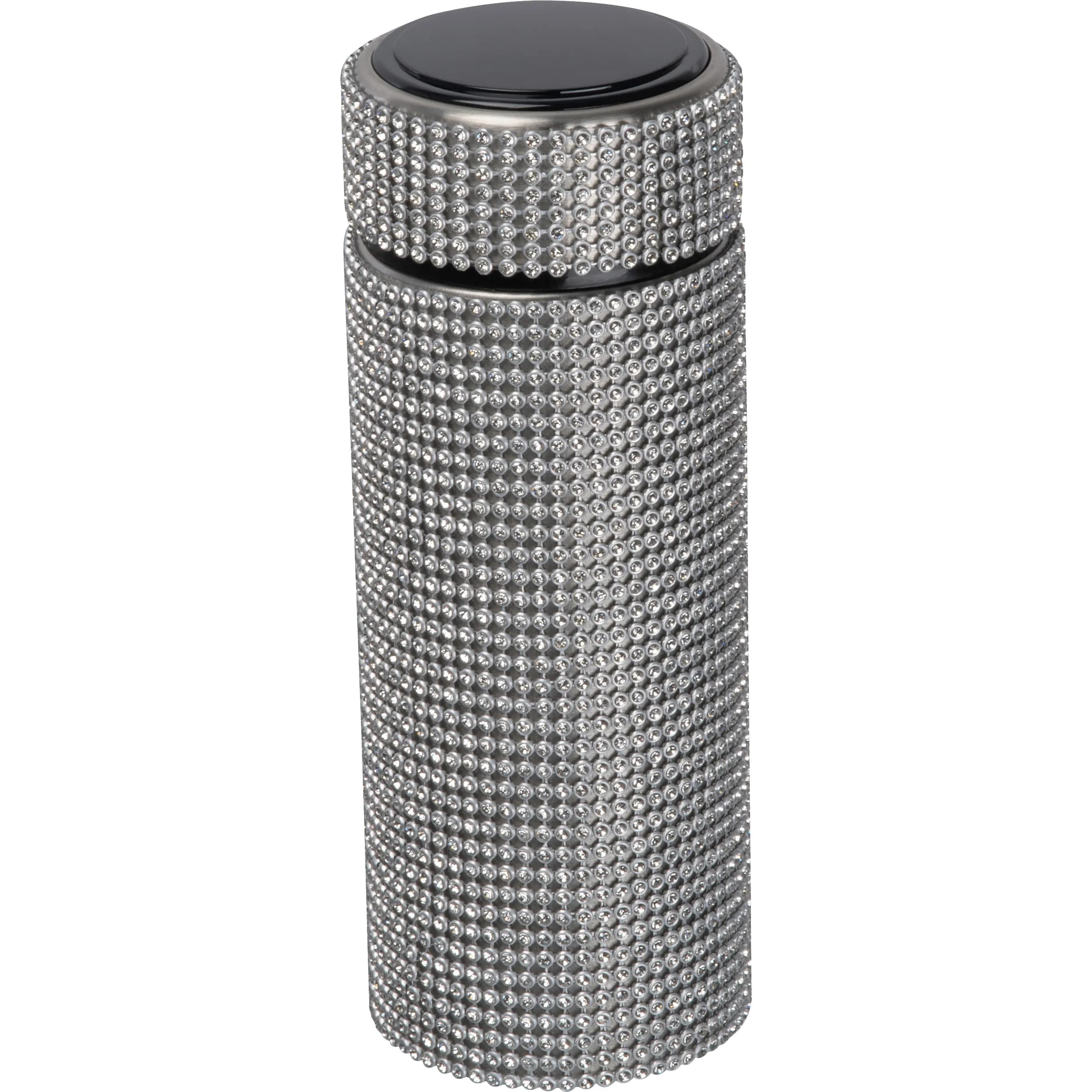 Vakuum Edelstahltrinkflasche mit Strassstein-Akzenten EDWARD - grau