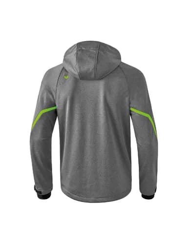 Softshelljacke Function - Kinder - grau melange/green gecko