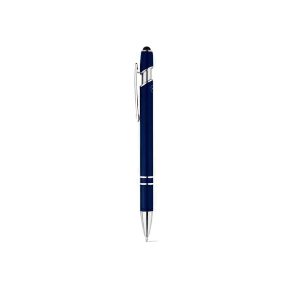 Kugelschreiber mit Gehäuse aus recyceltem Aluminium (100% rAL) und Touch-Pen Druckknopf - NEIL - Dunkelblau