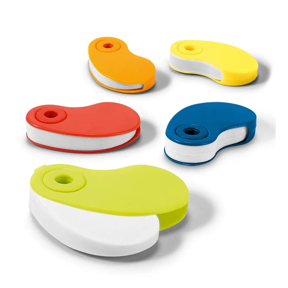 Weißes Radiergummi aus TPR mit farbiger PP-Schutzhülle - SIZA - Blau