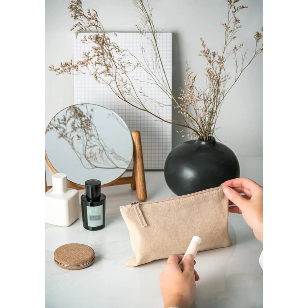 Multifunktionsbeutel aus recycelter Baumwolle (70%) und polyester (30% rPET) (140 g/m²) (140 g/m²) - MILLIE - Schwarz