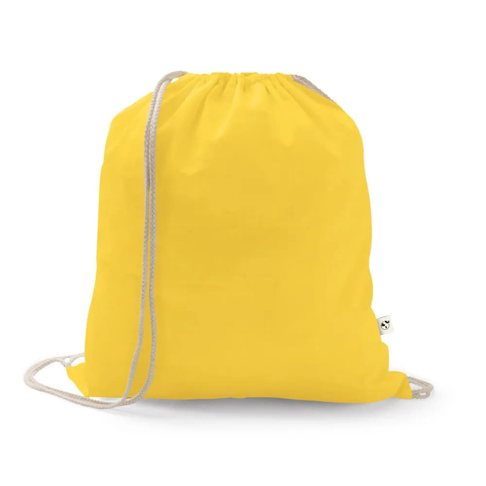 Rucksack aus recycelter Baumwolle (70%), Polyester (30% rPET) (150 g/m²) - ISTANBUL - Gelb