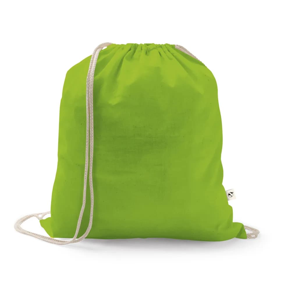Rucksack aus recycelter Baumwolle (70%), Polyester (30% rPET) (150 g/m²) - ISTANBUL - Hellgrün