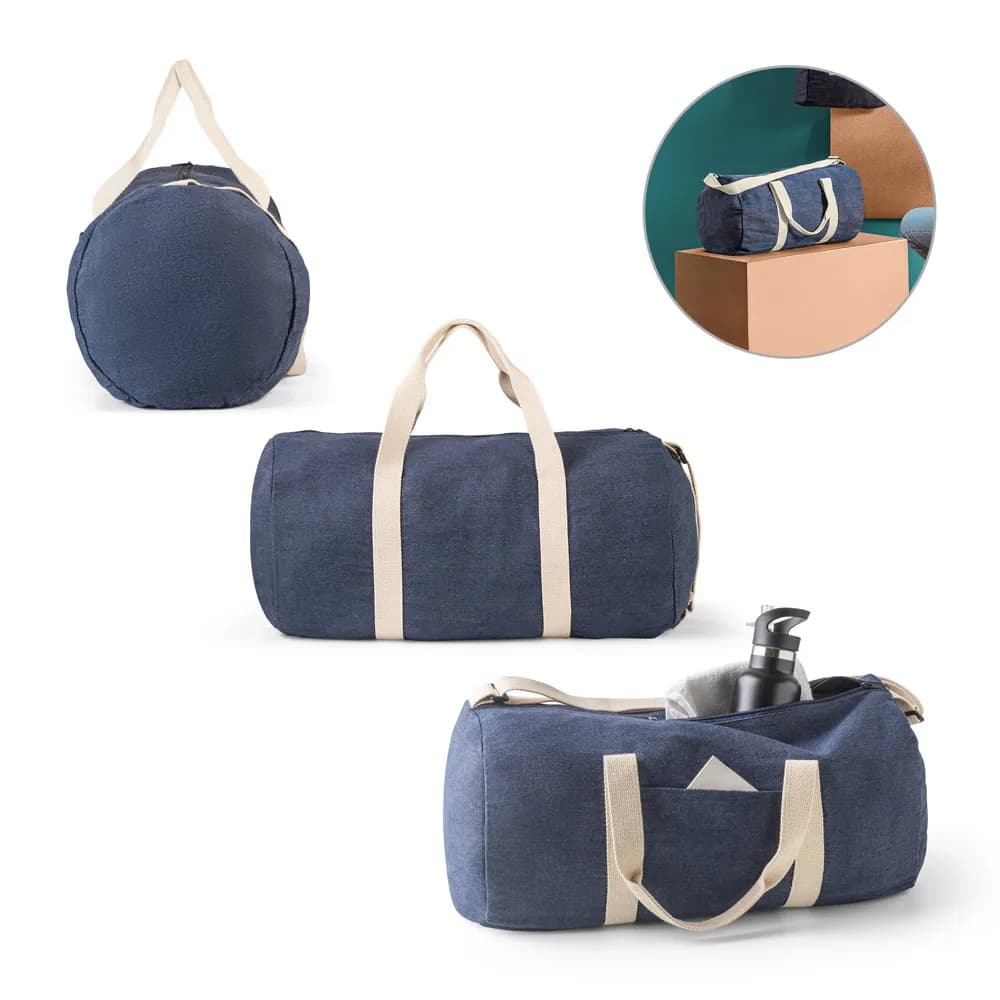 Sporttasche aus Denim (300 g/m²) - DENIM BAG - Blau