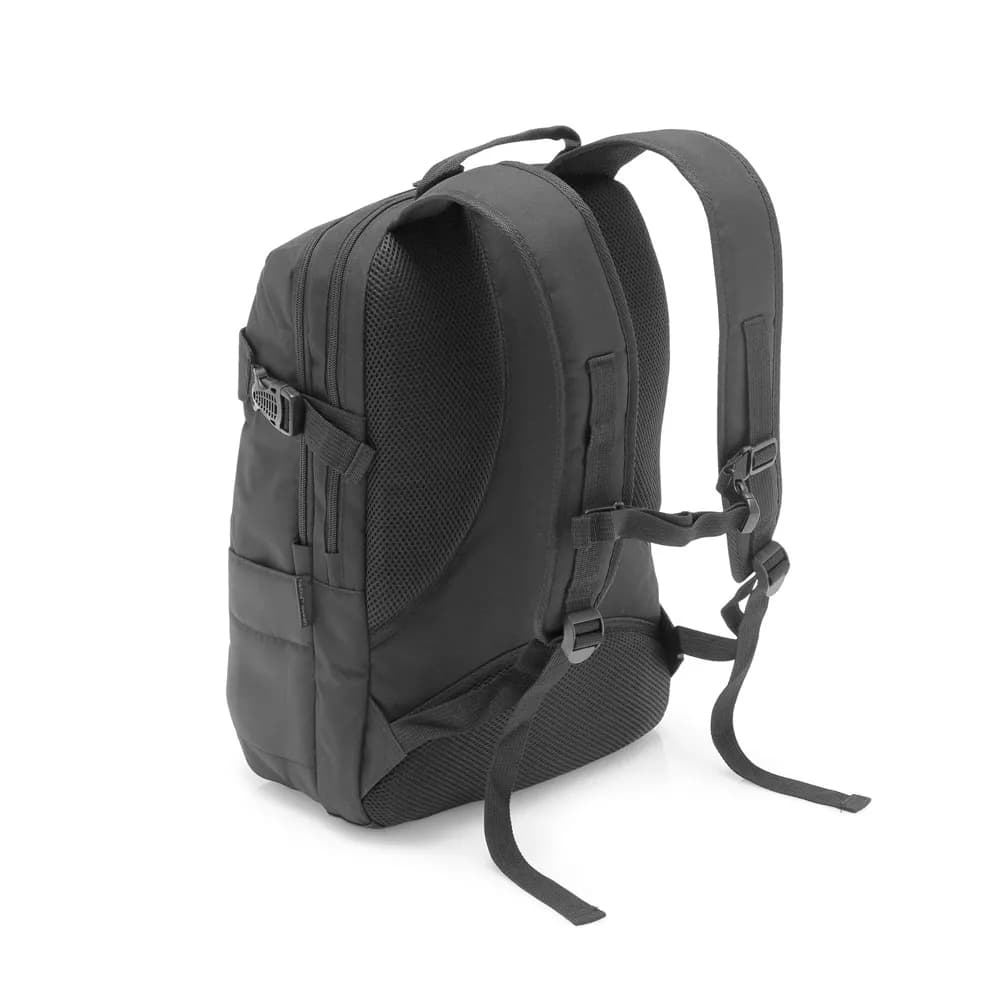 Laptop-Rucksack 15.6 aus 300D Polyester und 840D Jacquard - ZIPPERS BPACK - Schwarz