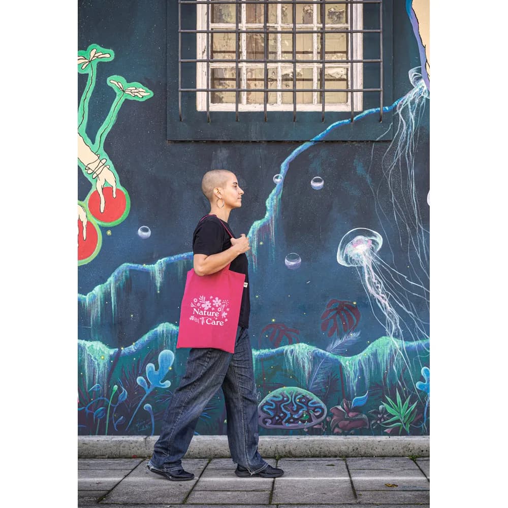 Tasche aus recycelter Baumwolle (70%) und Polyester (30% rPET) (150 g/m²) - MEXICO - Rosa